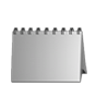 Monatstischkalender zum Aufstellen 13 Blatt (12 Monate + Deckblatt)<br>Sonderformat (105 x 443 mm)